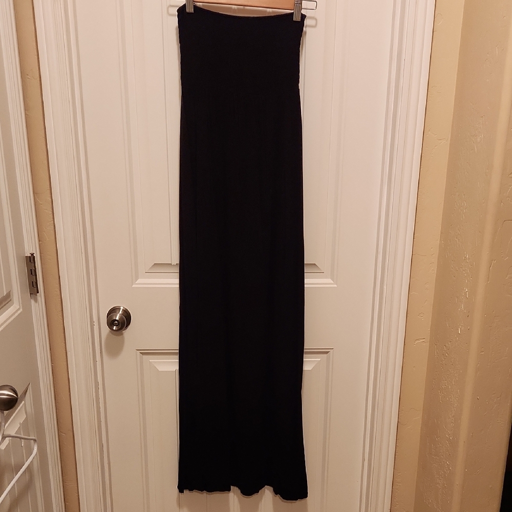 Elegant Black Maxi Strapless Dress
